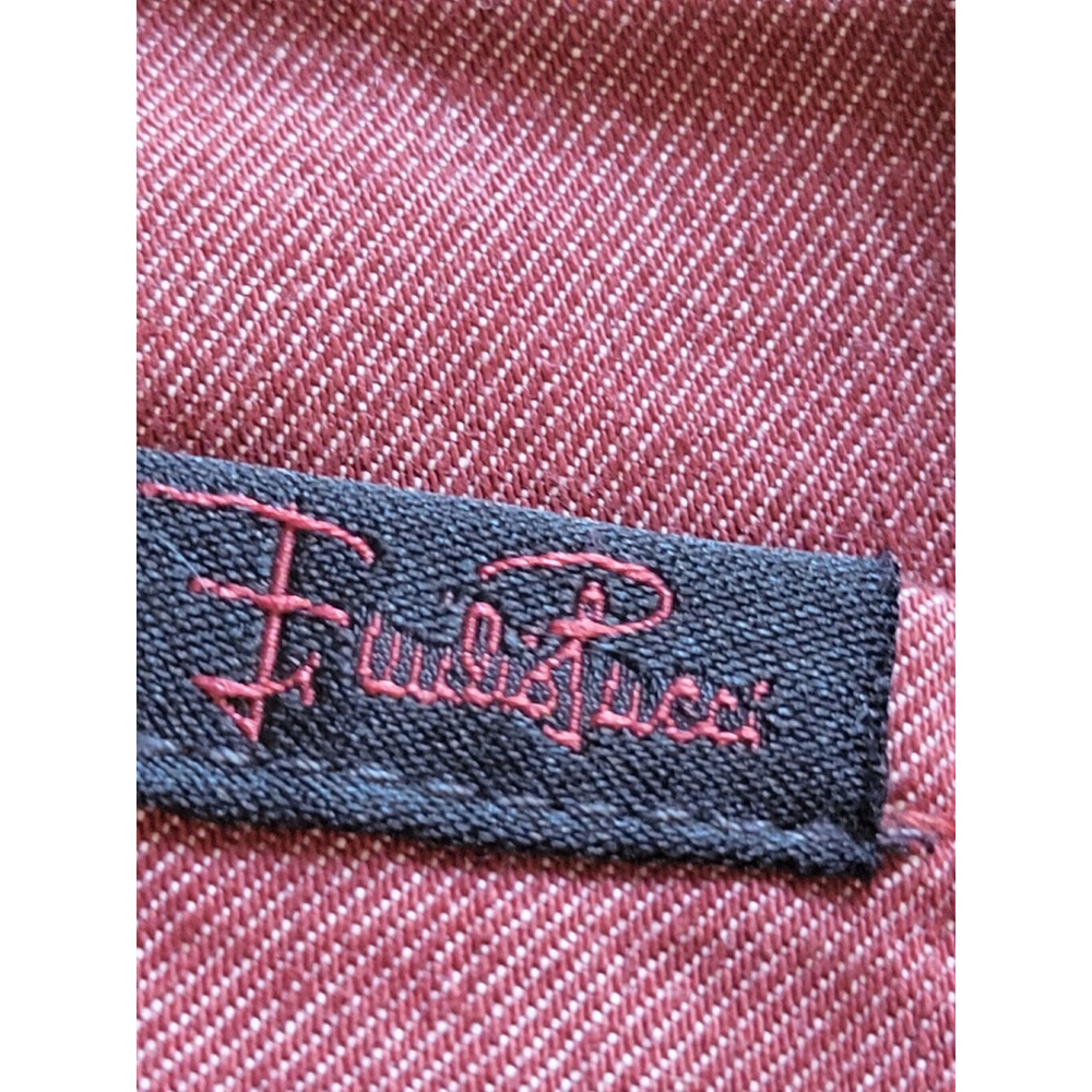 7 For All Mankind Carol Emilio Pucci Jeans Red Size 28 - Picture 14 of 16